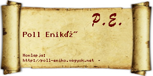 Poll Enikő névjegykártya